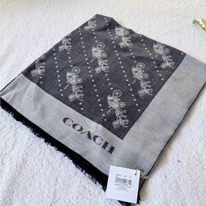 Coach Navy and Gray Varsity Sport Scarf